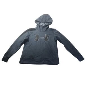 Under Armour ColdGear Hoodie S Pullover Loose Fit Logo Blue Fall Layers Casual